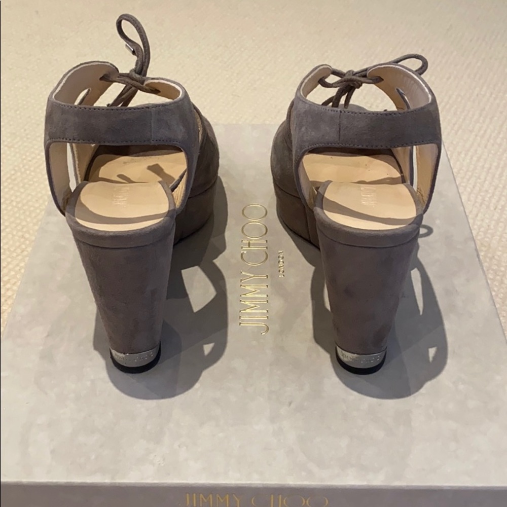 Jimmy Choo Grey Suede Wedge - Picture 4 of 4